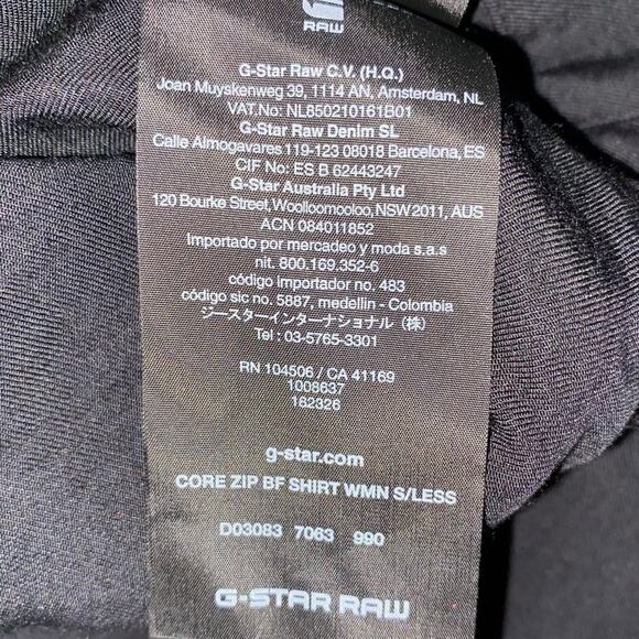New! G-Star Raw $130 Womens Boyfriend Zip Black Tank Small NWT - Picture 11 of 14